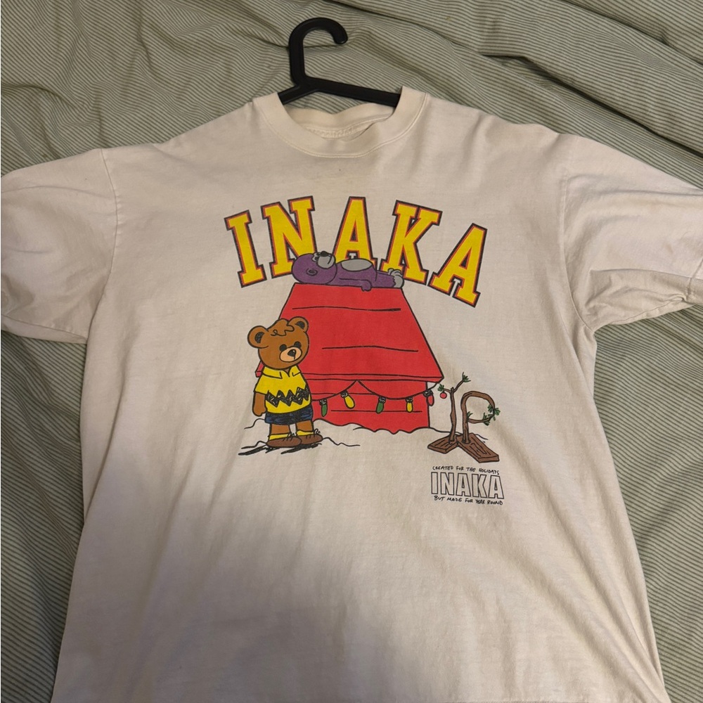 Inaka Graphic T-Shirt with Bear and Snoopy Design